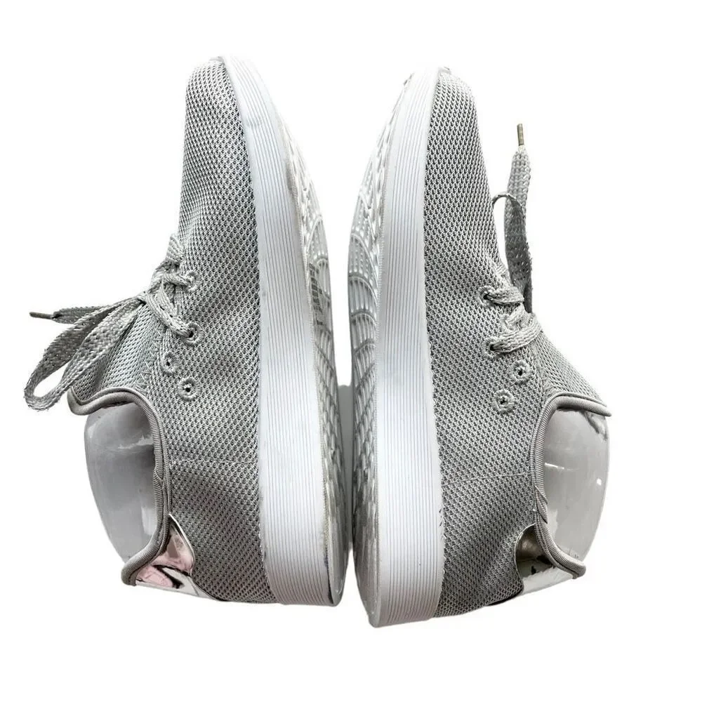 Twisted Jr Kid’s Girls Shoes Silver Lace Up Sneaker Size 4